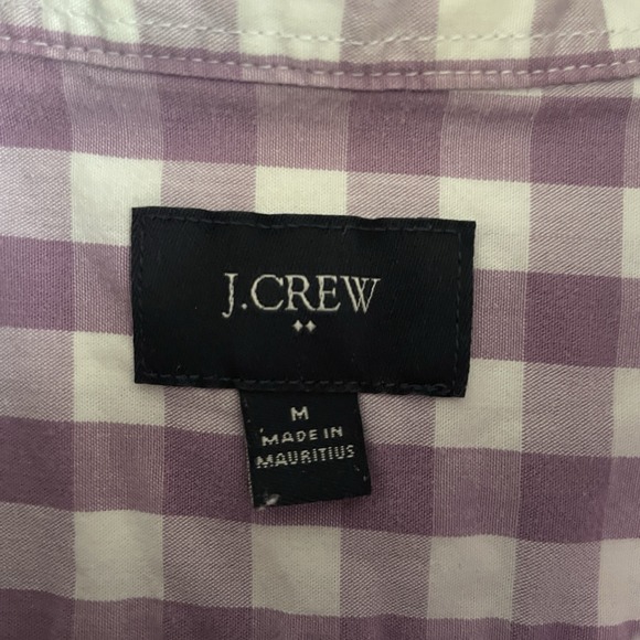 J Crew Shirt Mens Medium Purple Plaid Gingham Light Weight Button Career - Picture 6 of 10